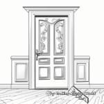 Fancy French Door Coloring Pages for Artists 2