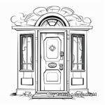 Fancy French Door Coloring Pages for Artists 4