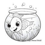 Fancy Gumball Machine Style Fish Bowl Coloring Page 2