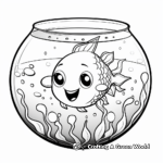 Fancy Gumball Machine Style Fish Bowl Coloring Page 4
