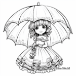 Fancy Lace Umbrella Coloring Pages for Adults 1