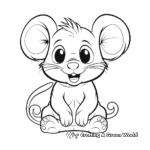 Fancy Rat Coloring Sheets 1
