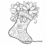 Fancy Stocking Coloring Pages for Adults 2