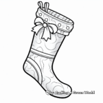 Fancy Stocking Coloring Pages for Adults 4