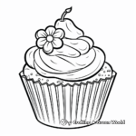 Fancy Unicorn Cupcake Coloring Pages for Artists 3