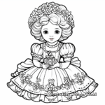 Fancy Victorian Era Doll Coloring Pages 2