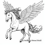 Fantastic Unicorn Pegasus in Flight Coloring Pages 2