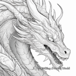 Fantasy Dragon Design Coloring Pages 1