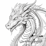 Fantasy Dragon Design Coloring Pages 4