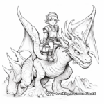 Fantasy Dragon Rider Coloring Pages 1