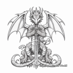 Fantasy Dragon Sword Coloring Pages 1