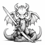 Fantasy Dragon Sword Coloring Pages 3