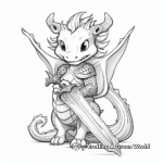 Fantasy Dragon Sword Coloring Pages 4