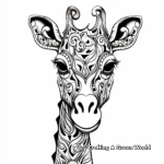 Fantasy Giraffe Adult Coloring Pages 4