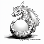 Fantasy Ice Dragon Egg Coloring Pages 2
