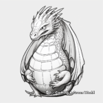 Fantasy Ice Dragon Egg Coloring Pages 4