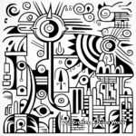 Fantasy Inspired Abstract Coloring Pages 1