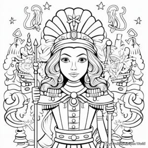 Fantasy-Inspired Clara with Nutcracker Coloring Pages 3