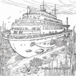 Fantasy-Inspired Titanic Underwater Coloring Pages 1