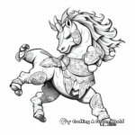 Fantasy Latin Dancing Unicorn Coloring Pages 1