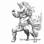 Fantasy Latin Dancing Unicorn Coloring Pages 3