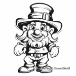 Fantasy Leprechaun and Rainbow Coloring Pages 1