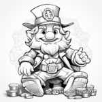 Fantasy Leprechaun and Rainbow Coloring Pages 2
