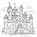 Fantasy Magical Castle Coloring Pages 1