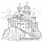 Fantasy Magical Castle Coloring Pages 3