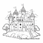 Fantasy Magical Castle Coloring Pages 4