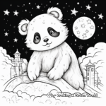 Fantasy Night Sky Unicorn Panda Coloring Pages 4