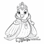 Fantasy Penguin Prince and Princess Coloring Pages 1