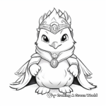 Fantasy Penguin Prince and Princess Coloring Pages 2