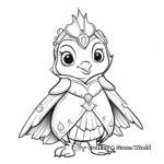 Fantasy Penguin Prince and Princess Coloring Pages 3