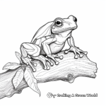 Fantasy Red Eyed Tree Frog Coloring Pages for Adults 1