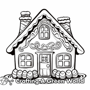 Gingerbread House Coloring Pages - Free &amp; Printable!