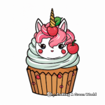 Fantasy Unicorn Cupcake World Coloring Pages 3