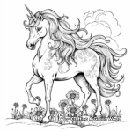 Fantasy Unicorn Farting Rainbows Coloring Pages 1