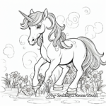 Fantasy Unicorn Farting Rainbows Coloring Pages 2