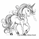 Fantasy Unicorn Farting Rainbows Coloring Pages 3
