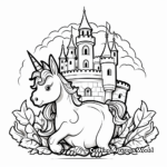 Fantasy Unicorn Pumpkin Castle Coloring Pages 1