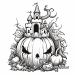 Fantasy Unicorn Pumpkin Castle Coloring Pages 4