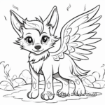 Fantasy Winged Wolf Coloring Pages 2