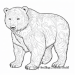 Fantasy Winter Polar Bear Coloring Pages 2