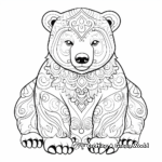 Fantasy Winter Polar Bear Coloring Pages 3