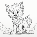 Fantasy Wolf Pup Coloring Pages for a touch of magic 3
