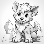 Fantasy Wolf Pup Coloring Pages for a touch of magic 4