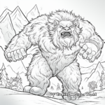 Fantasy Yeti Battle Coloring Pages 2
