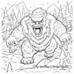 Fantasy Yeti Battle Coloring Pages 4