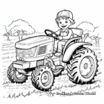 Farm Activity Coloring Pages: Harvest, Milking, Plowing 2